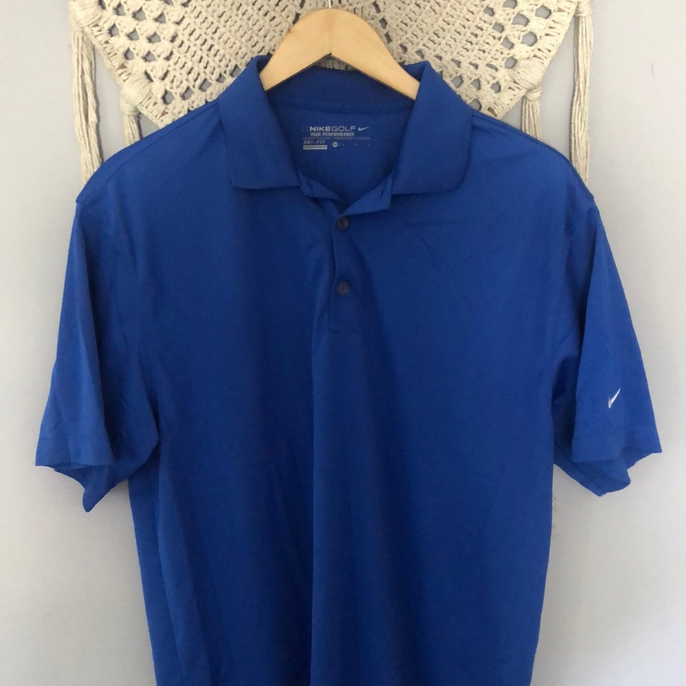 Blue Men’s Nike Dri-Fit Golf Polo Shirt